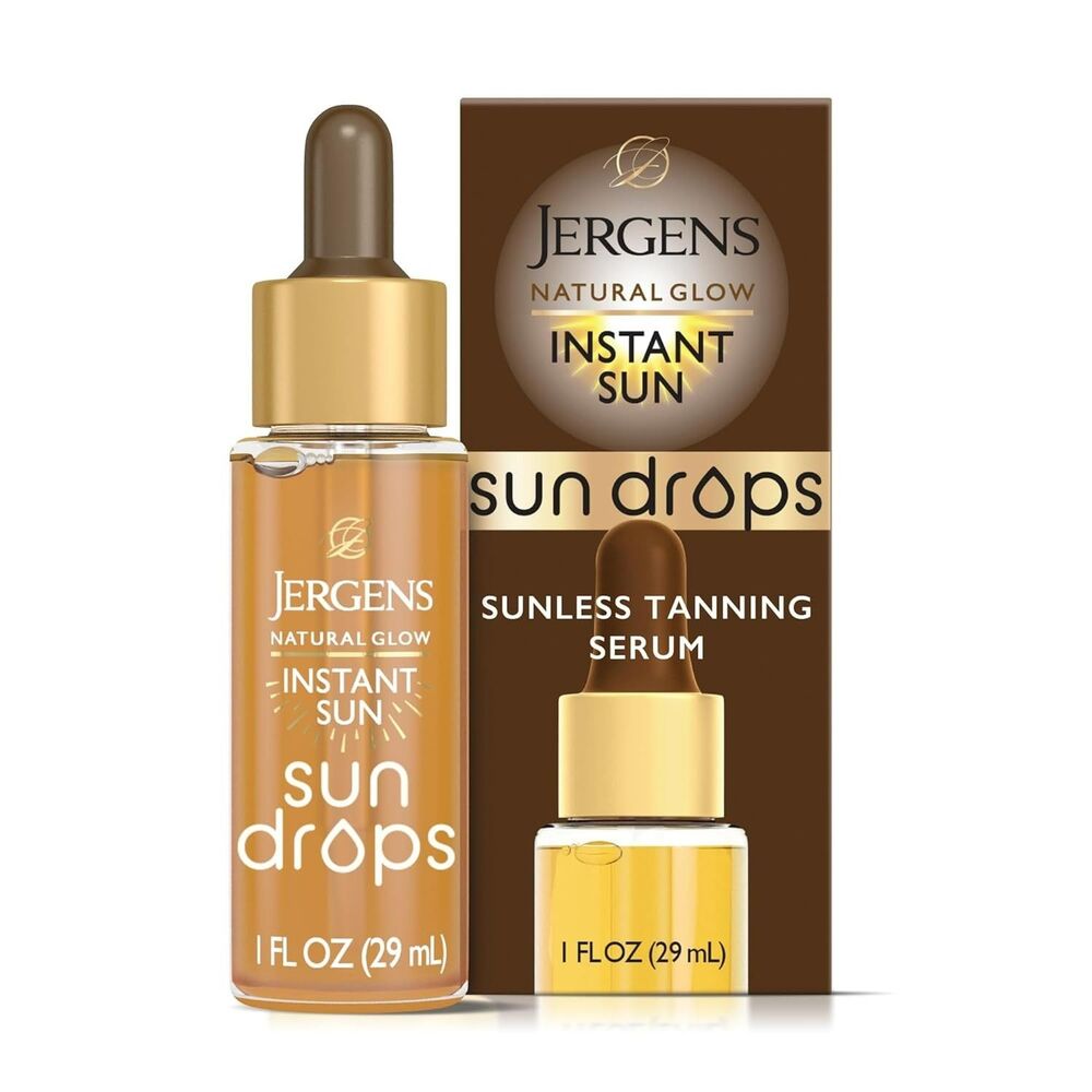 Jergens Natural Glow Instant Sun Drops Instant Bronze Sunless Tanning Serum 1oz